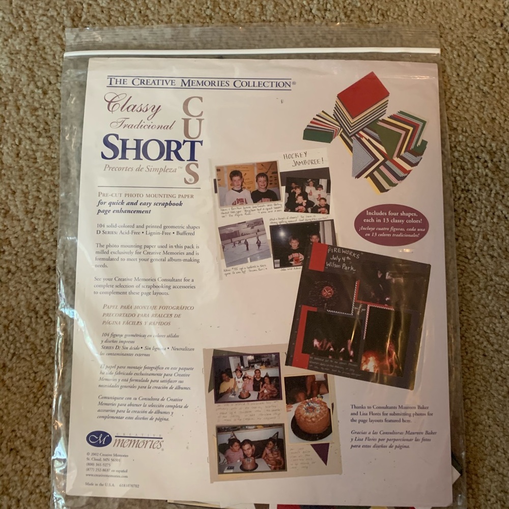 Creative memories classy short cuts